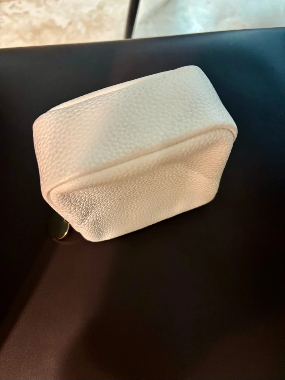 Stoney Clove Lane Custom Leather Small Square Pouch with Pink & Blue Pill Patch